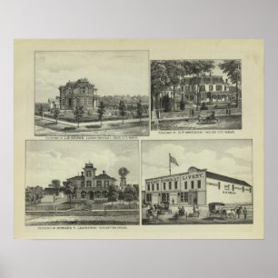 Osage, Mound, and Burlington, Kansas Poster