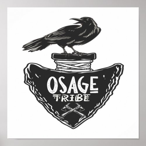 Osage tribe _ Native American Raven Spirit Poster