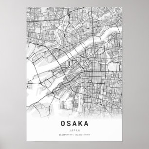 Osaka Cartography City Map Poster