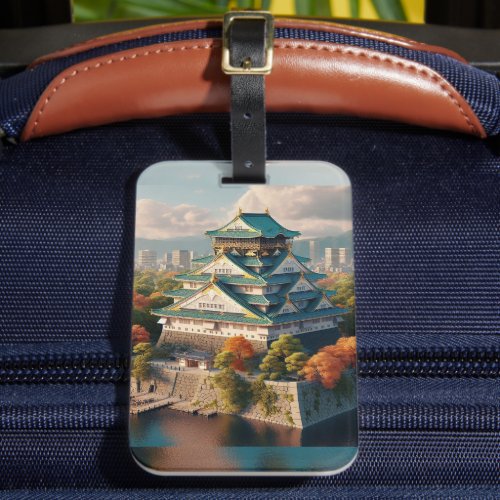 Osaka Castle Japan Landscape Vintage Travel Luggage Tag