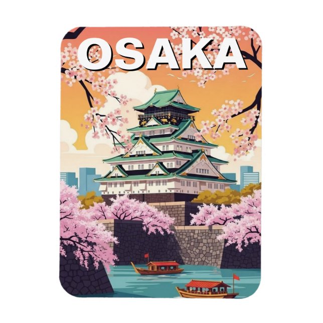 Osaka Castle Japan Magnet (Vertical)