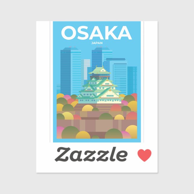 Osaka Castle japan Sticker (Sheet)