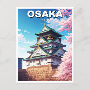 Osaka Castle Japan Travel Postcard