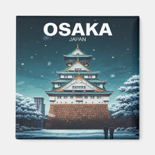 Osaka Castle Japan winter Magnet