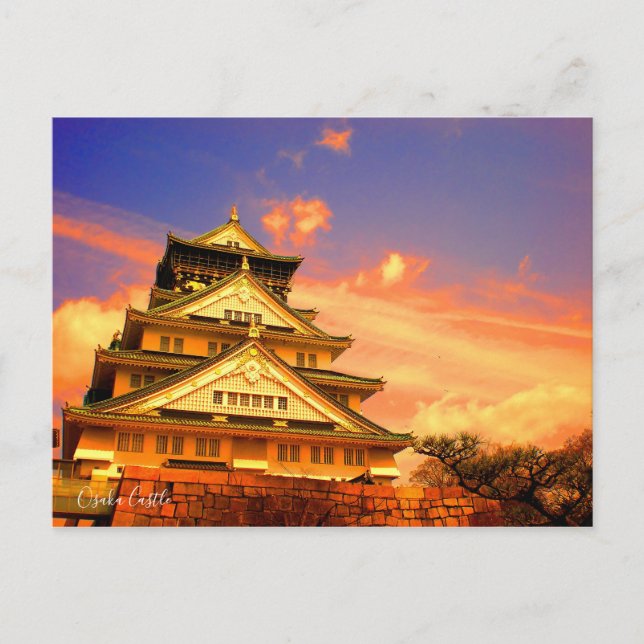 Osaka Castle (Sunset ver.) Postcard (Front)