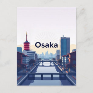 Osaka city Japan vacation greeting Postcard