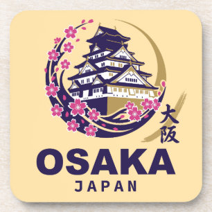 Osaka Japan Cherry Blossoms Beverage Coaster