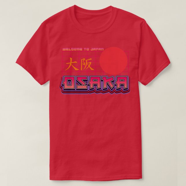 Osaka Japan City Travel T-Shirt (Design Front)