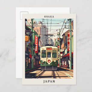 Osaka Japan Elegant Art Vintage Travel Postcard