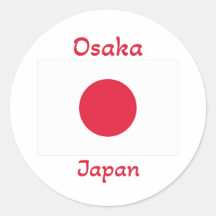 Osaka Japan Flag Classic Round Sticker