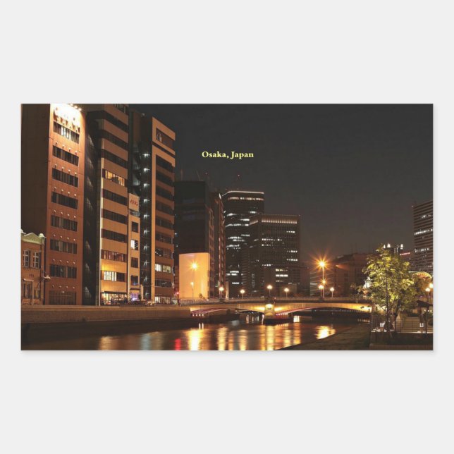 Osaka, Japan Rectangular Sticker (Front)