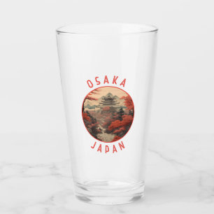 Osaka Japan Retro Distressed Circle Glass