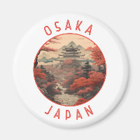 Osaka Japan Retro Distressed Circle