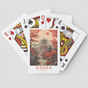 Osaka Japan Travel Art Vintage Poker Cards