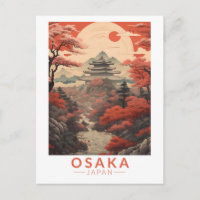 Osaka Japan Travel Art Vintage