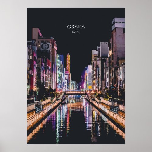 Osaka Japan Travel Artwork Poster