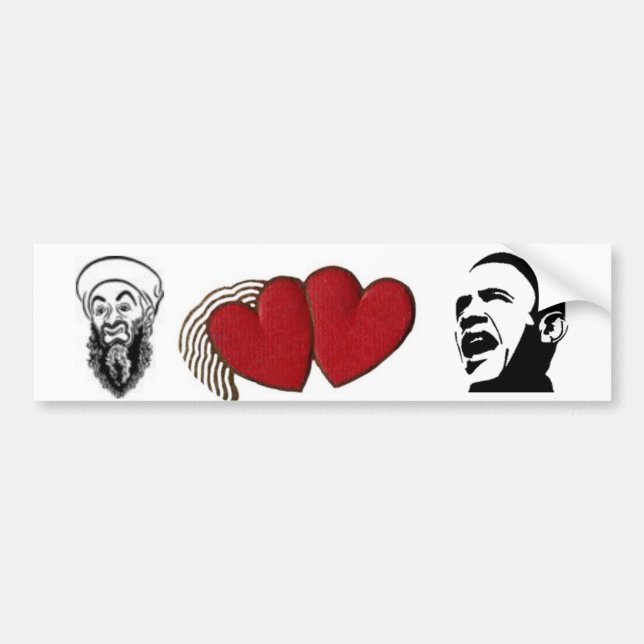 Osama Loves Obama Bumper Sticker (Front)