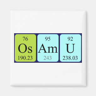 Osamu periodic table name magnet