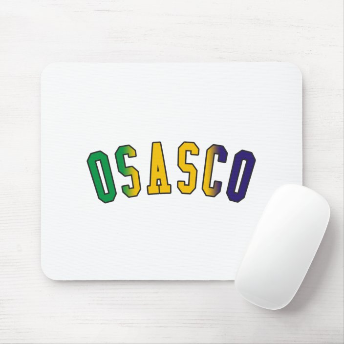 Osasco in Brazil National Flag Colors Mousepad
