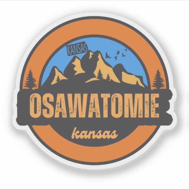 Osawatomie, Kansas Sticker (Front)