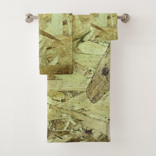 OSB Chip Board Plywood Bath Towel Set