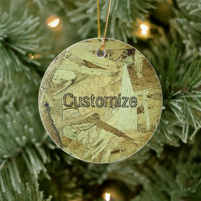 OSB Chip Board Plywood Customized Ceramic Ornament (Tree)