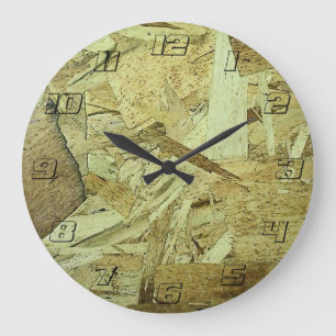 OSB Chip Board Plywood Large Clock