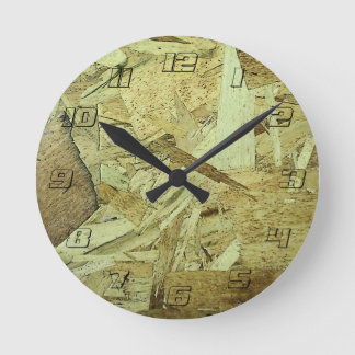 OSB Chip Board Plywood Round Clock