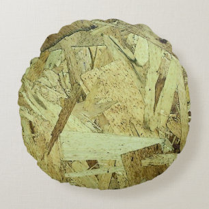 OSB Chip Board Plywood Round Pillow