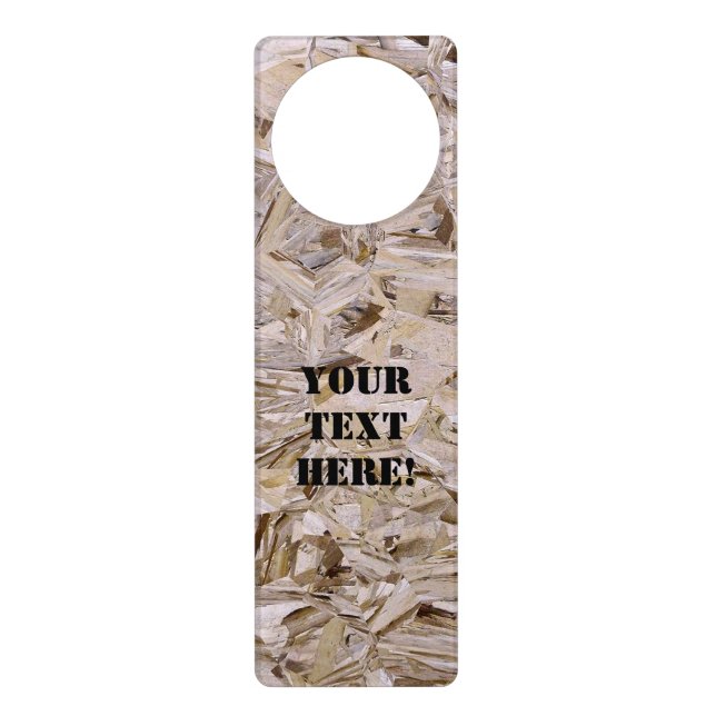 OSB Construction Plywood Material Print Door Hanger (Front)