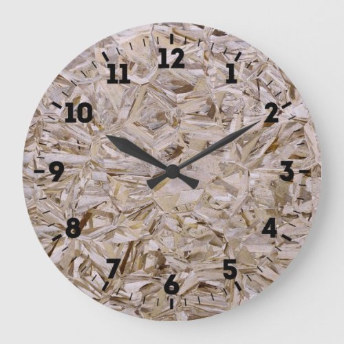 OSB Construction Plywood Sheeting Print on a Large Clock