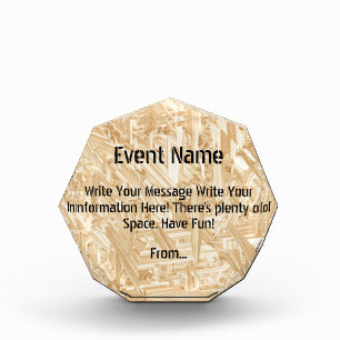 OSB Pattern Chipboard Renovation Acrylic Award