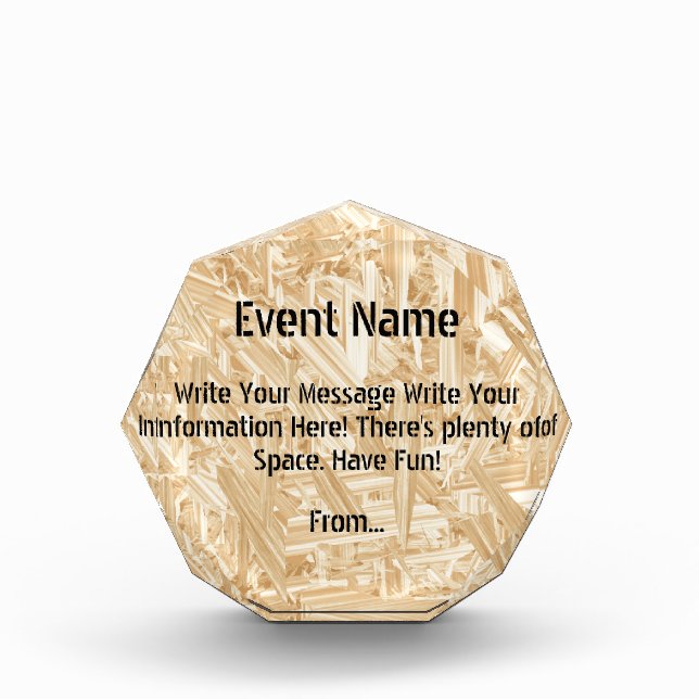 OSB Pattern Chipboard Renovation Acrylic Award (Front)