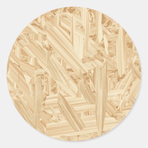 OSB Pattern Chipboard Renovation Classic Round Sticker