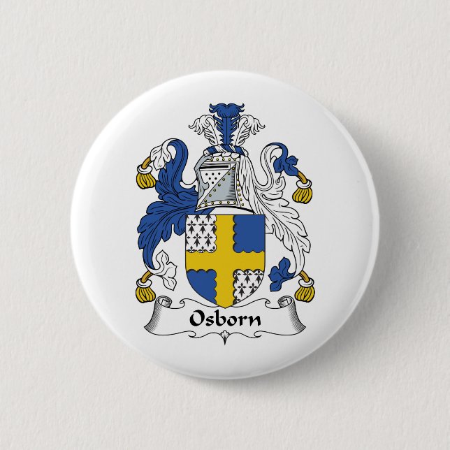 Osborn Family Crest Pinback Button (Front)