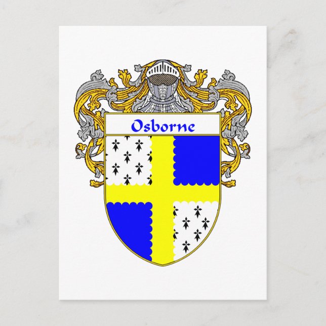 Osborne Coat of Arms (Mantled) Postcard (Front)