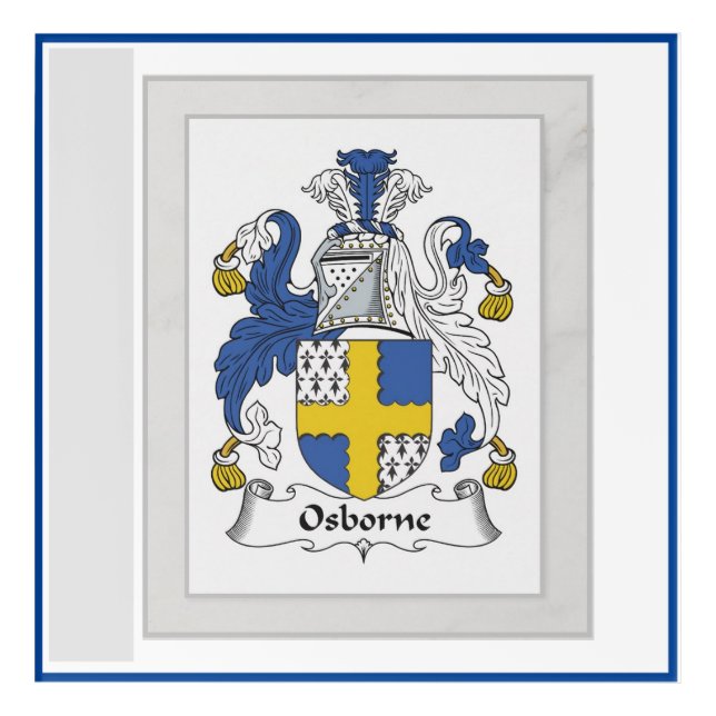 Osborne Family Crest* Acrylic Print (Front)