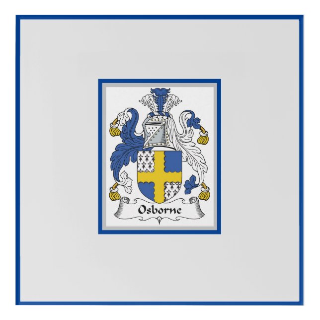 Osborne Family Crest*   Acrylic Print (Front)
