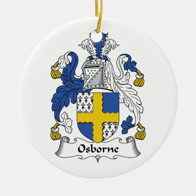 Osborne Family Crest Ceramic Ornament (Front)