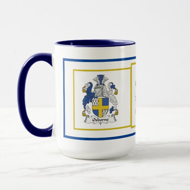 Osborne Family Crest* Osborne Coat Of Arms*  Mug (Left)