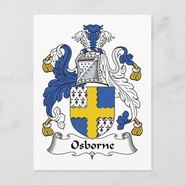 Osborne Family Crest Postcard (Front)