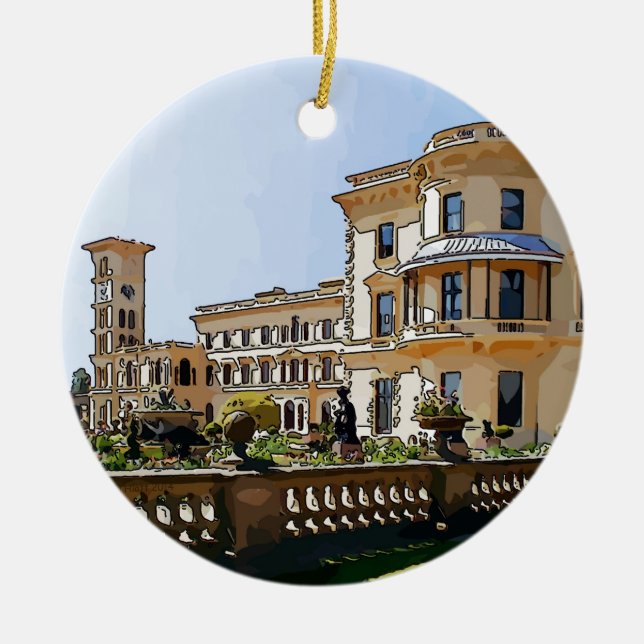 Osborne House And Gardens Ceramic Ornament (Front)