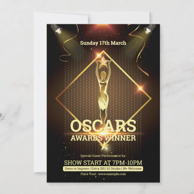 Oscar Award Flyer Invitation | Zazzle