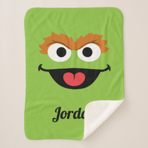 Oscar Face Art add Your Name Sherpa Blanket