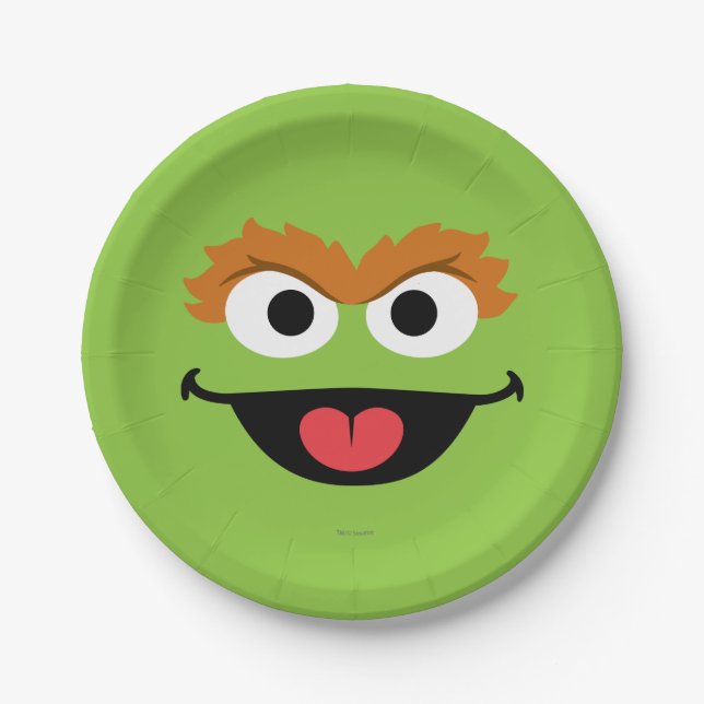 Oscar Face Art Paper Plates (Front)