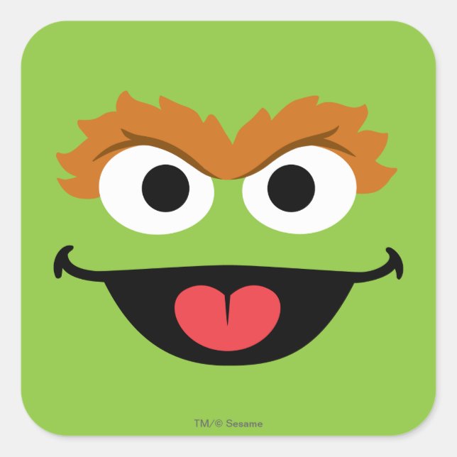 Oscar Face Art Square Sticker (Front)