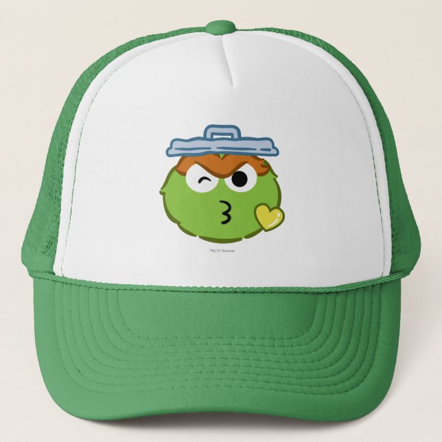 Oscar Face Throwing a Kiss Trucker Hat (Front)