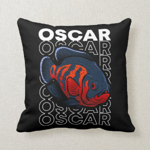 Oscar Fish 80's Style Monster Fish Keeper Throw Pillow