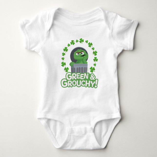Oscar | Green & Grouchy! Baby Bodysuit (Front)