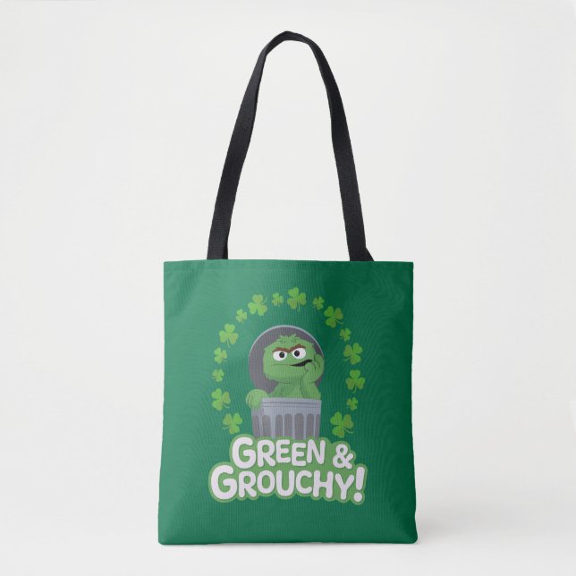 Oscar | Green & Grouchy! Tote Bag (Front)